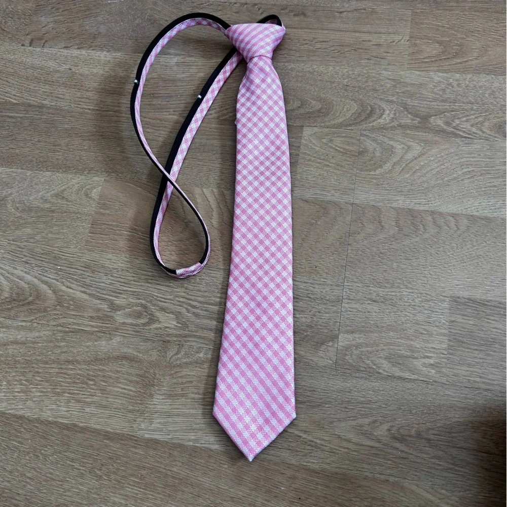 Tommy Hilfiger Pink Checkered Tie for kids boys